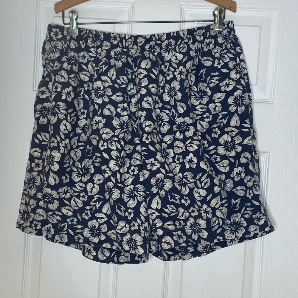 RALPH LAUREN POLO SPORT navy Hawaiian Print swim trunks - Large
